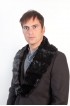 Black mink fur collar for men 